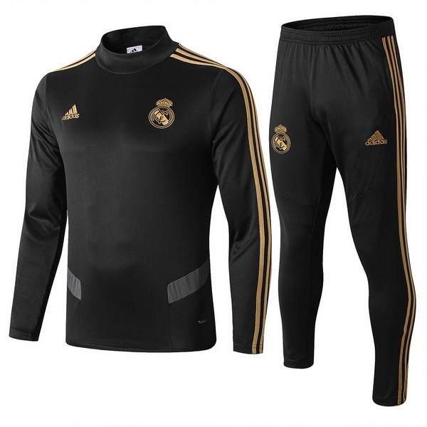 Replicas Chandal Niños Real Madrid 2019/20 Negro Gris